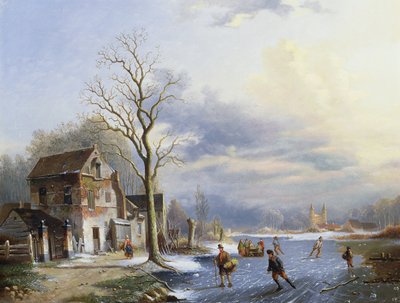 Pattinatori sul lago da Jan Jacob Spohler